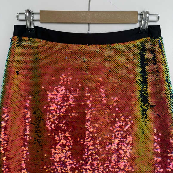 ANTHRO RO & DE Elysian Iridescent Flip Sequin Midi Pencil Skirt, Size 4P, NWT - Picture 8 of 11